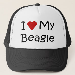 I Liebe meine Beagle-Hundeliebhaber-Geschenke und Truckerkappe