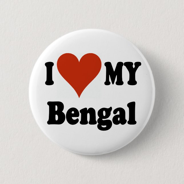 I Liebe meine bengalischen Katzen-Waren Button (Vorderseite)