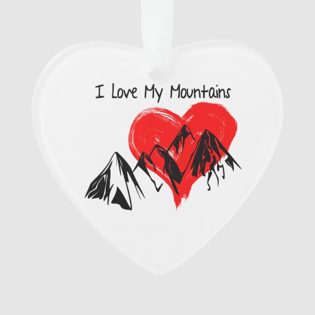 I Liebe meine Berge! Ornament (Vorderseite)