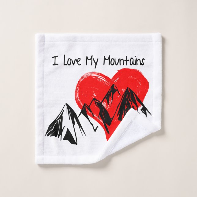 I Liebe meine Berge! Waschlappen (Waschlappen)