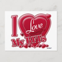 I Liebe Meine Beste Freundinnen rot - Herz