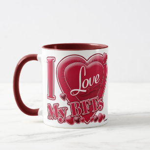 I Liebe Meine Beste Freundinnen rot - Herz Tasse