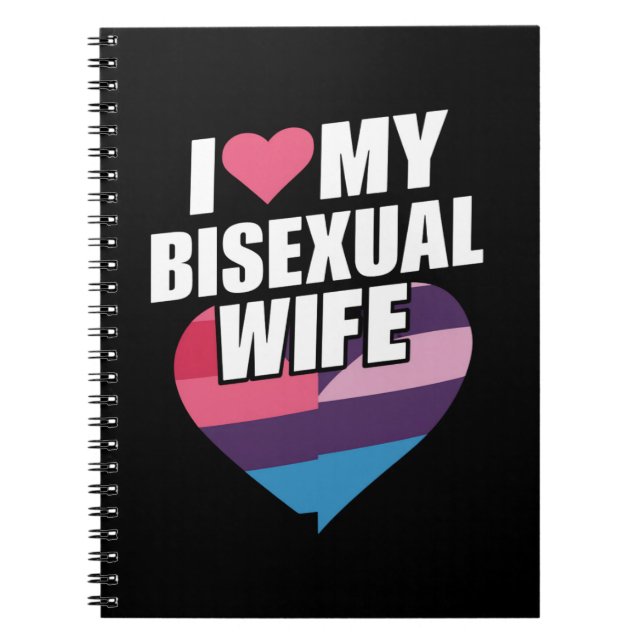I Liebe Meine bisexuelle Ehefrau Bi Pride Bisexual Notizblock (Vorderseite)