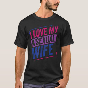 I Liebe Meine bisexuelle Ehefrau Bi Pride Bisexual T-Shirt