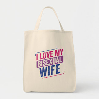I Liebe Meine bisexuelle Ehefrau Bi Pride Bisexual Tragetasche
