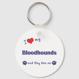 I Liebe meine Bluthunde (mehrfache Hunde) Schlüsselanhänger