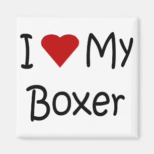 I Liebe meine Boxer-Hundezucht-Liebhaber-Geschenke Magnet