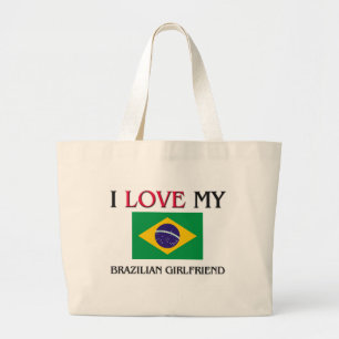 I Liebe meine brasilianische Freundin Jumbo Stoffbeutel