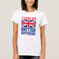 I Liebe Meine britische Boyfriend UK Flag Ladys T 