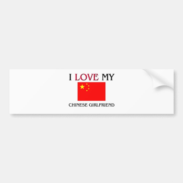 I Liebe meine chinesische Freundin Autoaufkleber (Vorne)