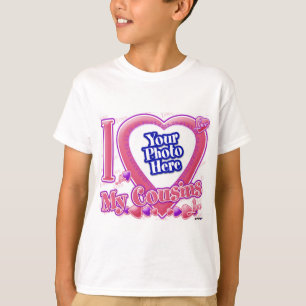I Liebe Meine Cousins rosa/lila - Foto T-Shirt