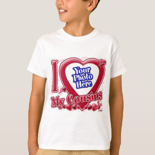 I Liebe Meine Cousins rotes Herz - Foto T-Shirt