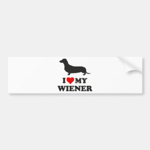 I Liebe meine Dackel Autoaufkleber