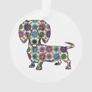I Liebe meine Dackel - Kreis-Verzierung Ornament