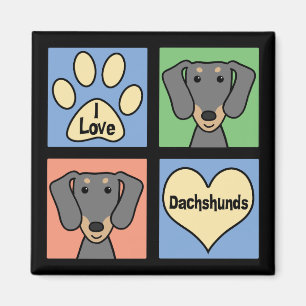 I Liebe meine Dackel Magnet