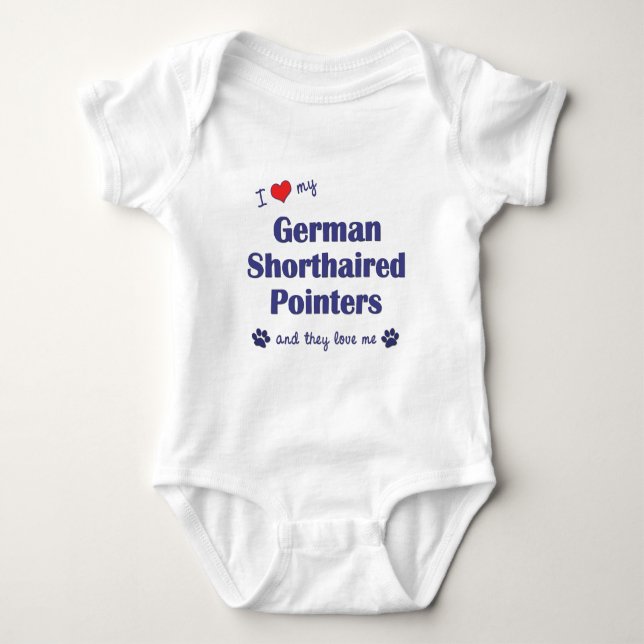 I Liebe meine deutschen kurzhaarigen Zeiger (multi Baby Strampler (Vorderseite)