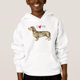 I Liebe meine Drahthaar-Dackel Hoodie