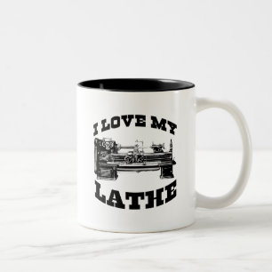 I Liebe meine Drehbank (wie in der kubanischen Wut Zweifarbige Tasse