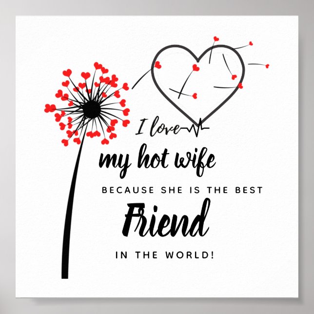 I Liebe Meine EHEFRAU - Bester Freund Personalisie Poster (Vorne)