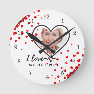 I Liebe Meine EHEFRAU - Bester Freund Personalisie Runde Wanduhr