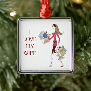 ****I LIEBE MEINE EHEFRAU**** CHRISTMAS ORNANATION ORNAMENT AUS METALL