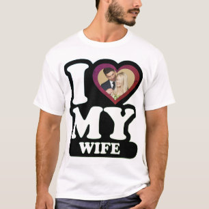 I Liebe Meine Ehefrau Grünes Blatt - Kundenspezif T-Shirt