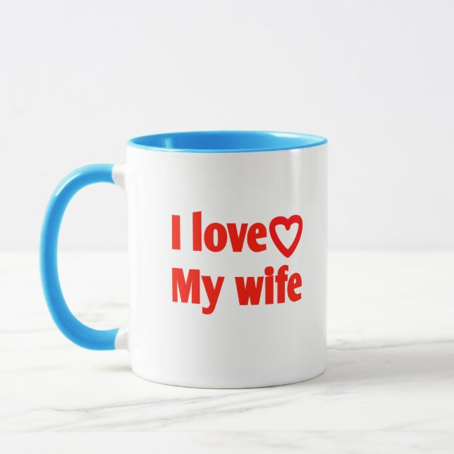 I Liebe Meine Ehefrau - Romantisches Geschenk für  Tasse (Links)