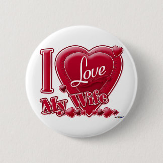 I Liebe Meine Ehefrau rot - Herz Button