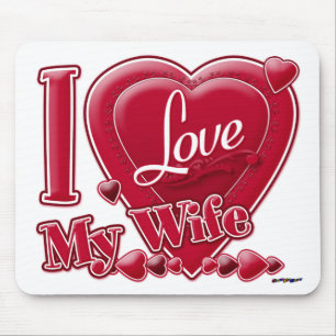 I Liebe Meine Ehefrau rot - Herz Mousepad