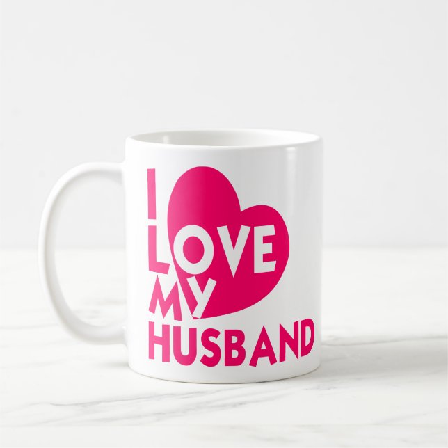 I Liebe meine Ehemann-romantischen Liebe-Zitate Kaffeetasse (Links)