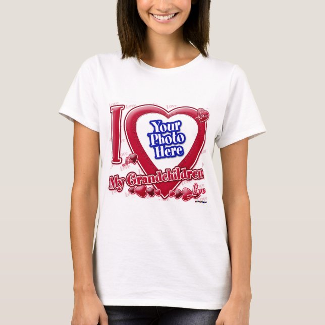 I Liebe Meine Enkelkinder - Foto T-Shirt (Vorderseite)
