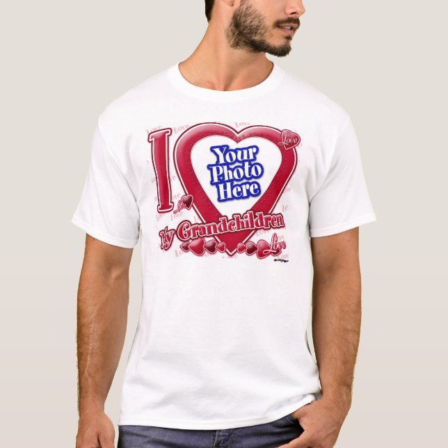 I Liebe Meine Enkelkinder - Foto T-Shirt (Vorderseite)