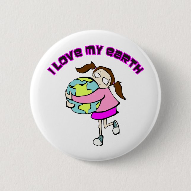 I Liebe meine Erde Button (Vorderseite)