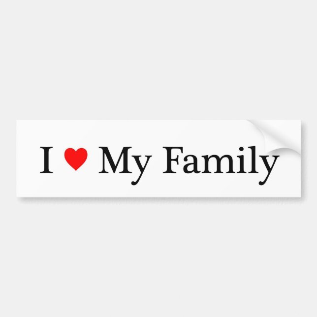 I Liebe meine Familie Autoaufkleber (Vorne)