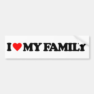 I LIEBE MEINE FAMILIE AUTOAUFKLEBER