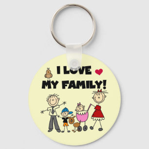 I Liebe meine Familien-T-Shirts und Geschenke Schlüsselanhänger