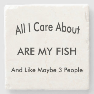I Liebe meine Fische Steinuntersetzer
