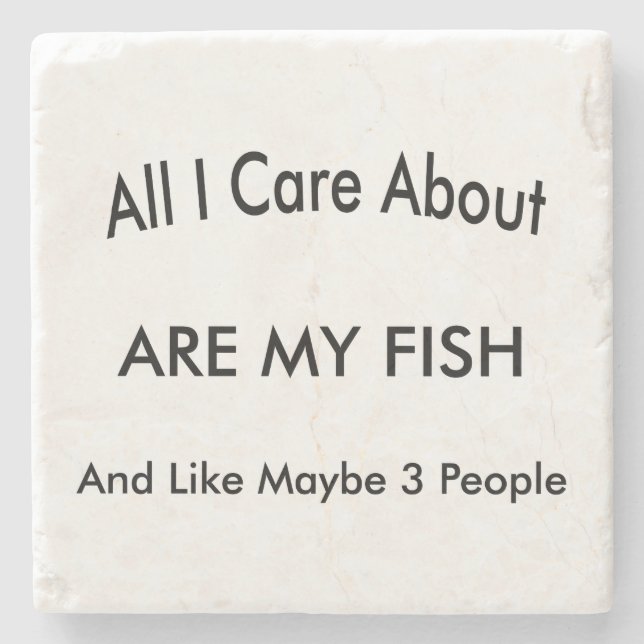 I Liebe meine Fische Steinuntersetzer (Vorderseite)