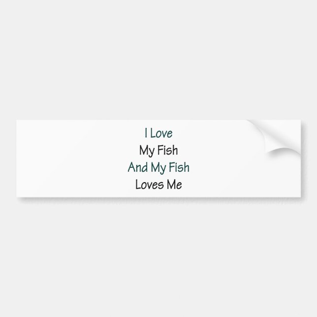 I Liebe meine Fische und meine Fisch-Lieben ich Autoaufkleber (Vorne)