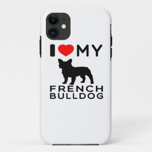 I Liebe meine französische Bulldogge iPhone 11 Hülle