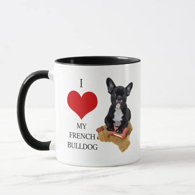 I LIEBE MEINE FRANZÖSISCHE BULLDOGGE TASSE (Links)