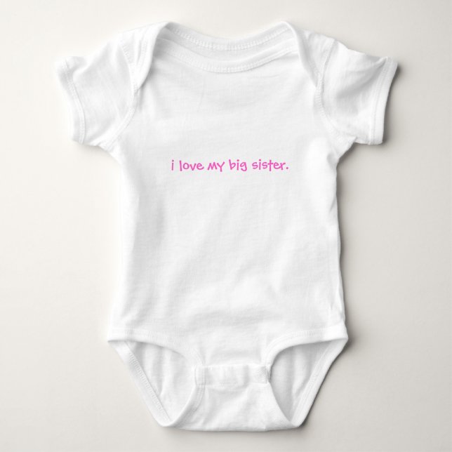 I Liebe meine große Schwester Baby Strampler (Vorderseite)