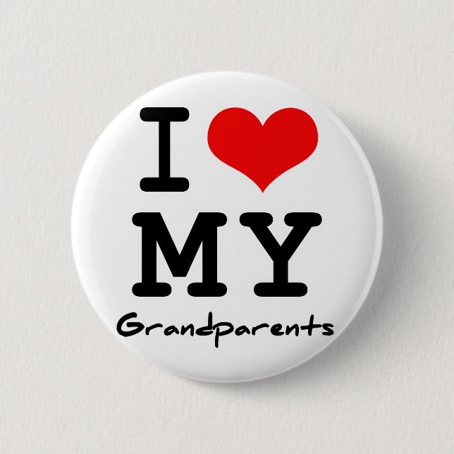 I Liebe meine Großeltern Button (Vorderseite)