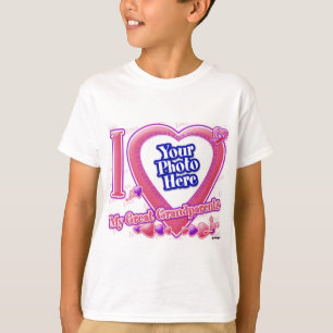 I Liebe Meine Großeltern rosa/lila - Foto T-Shirt