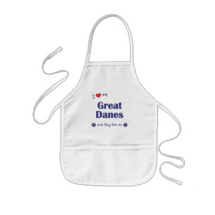 I Liebe meine großen Dänen (mehrfache Hunde) Kinderschürze