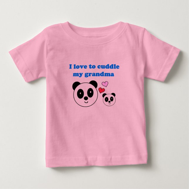 I LIEBE, MEINE GROSSMUTTER ZU STREICHELN BABY T-SHIRT (Vorderseite)