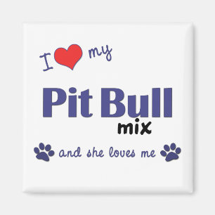 I Liebe meine Gruben-Stier-Mischung (weiblicher Magnet