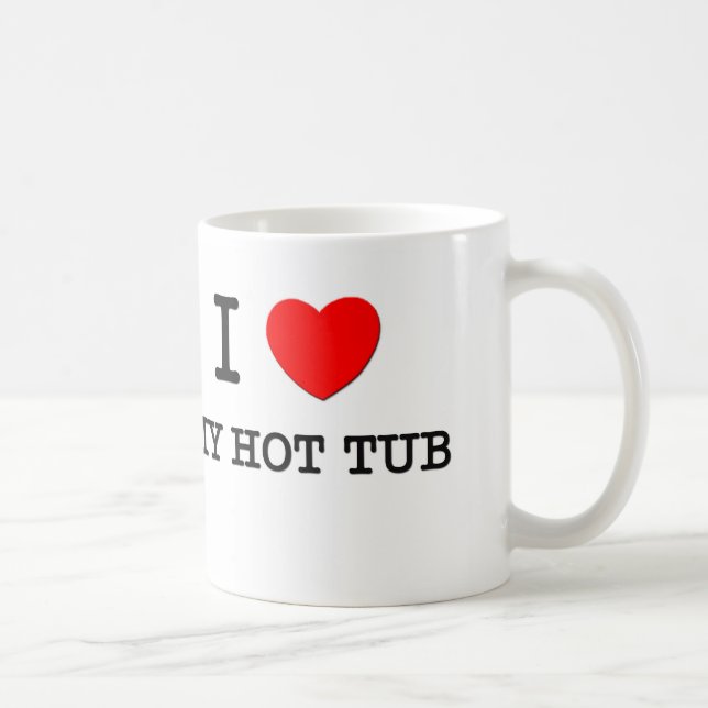 I Liebe meine heiße Wanne Kaffeetasse (Rechts)