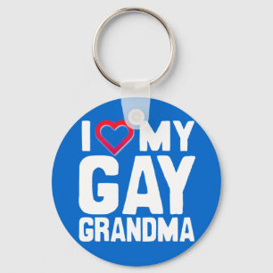 I LIEBE MEINE HOMOSEXUELLE GROSSMUTTER - - .PNG SCHLÜSSELANHÄNGER