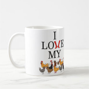 I Liebe meine Huhn-Tasse (linkshändig) Kaffeetasse